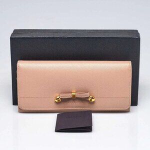 Prada Cammeo Saffiano Leather Bow Flap Wallet